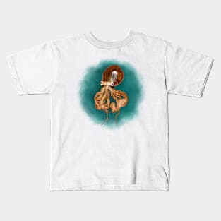 Cephalopod (orange version) Kids T-Shirt